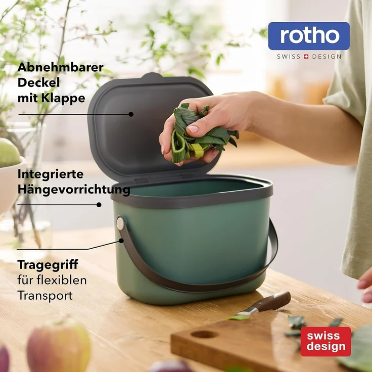 Rotho Mülltrennungssystem 3,2 L Albula cappuccino – Bild 6