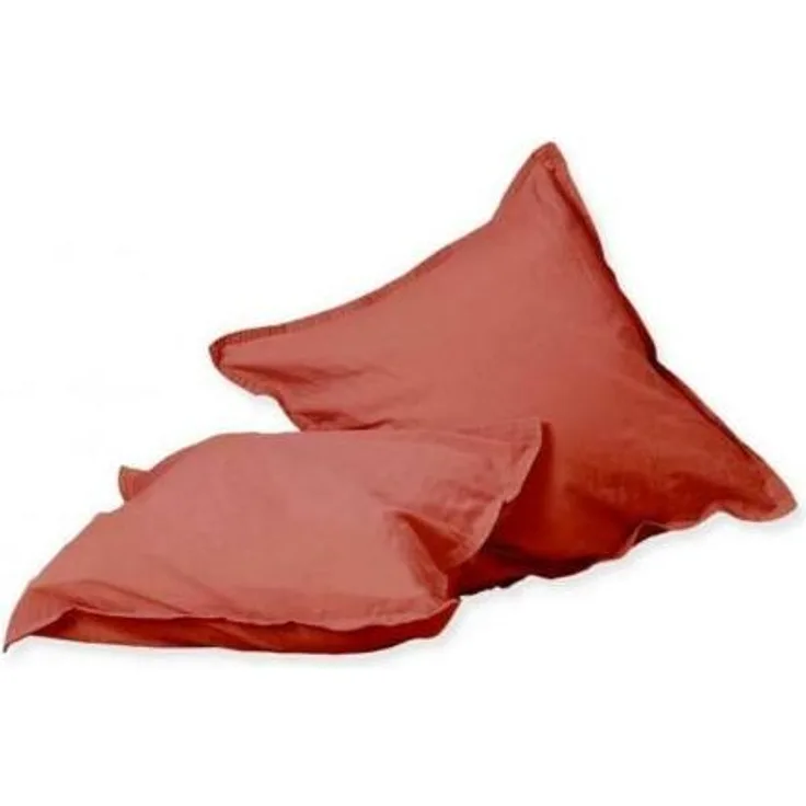 Hahn Baumwolle Stone Washed Kissenbezug Koralle 40x40 cm