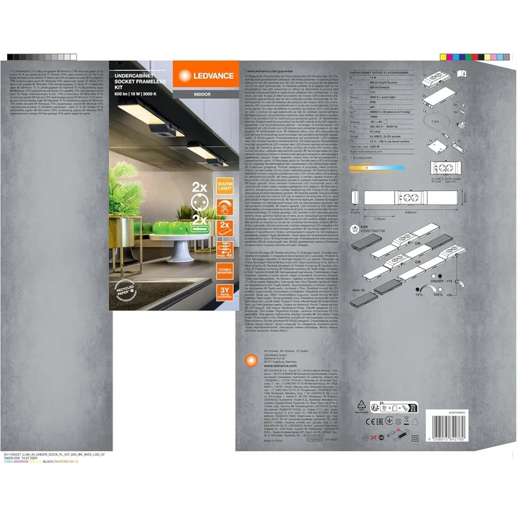 LEDVANCE Unterbauleuchte Flood 830 DIM USB Schwarz Kit – Bild 12