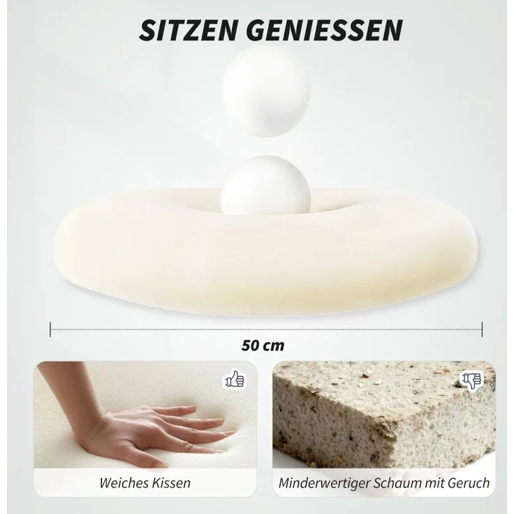 Ergonomischer Bürostuhl schwarz, Netzrücken, 3D-Armlehnen, Kopfstütze, 120 kg – Bild 5