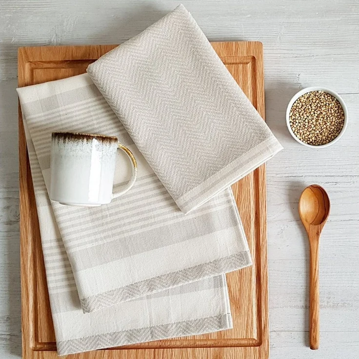 framsohn frottier Geschirrtuch Modern Kitchen 'Fischgrät' 50 x 70 cm – Bild 1