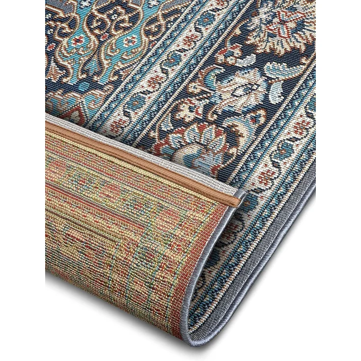 Hanse Home Kadi In- & Outdoor Teppich Orientalisch – Orient Flachgewebe, Orientalisches Design Klassisch, ÖKO-TEX Wetterfest & UV-beständig für Balkon, Terrasse, Garten – Grau Blau, 160x235 cm – Bild 5
