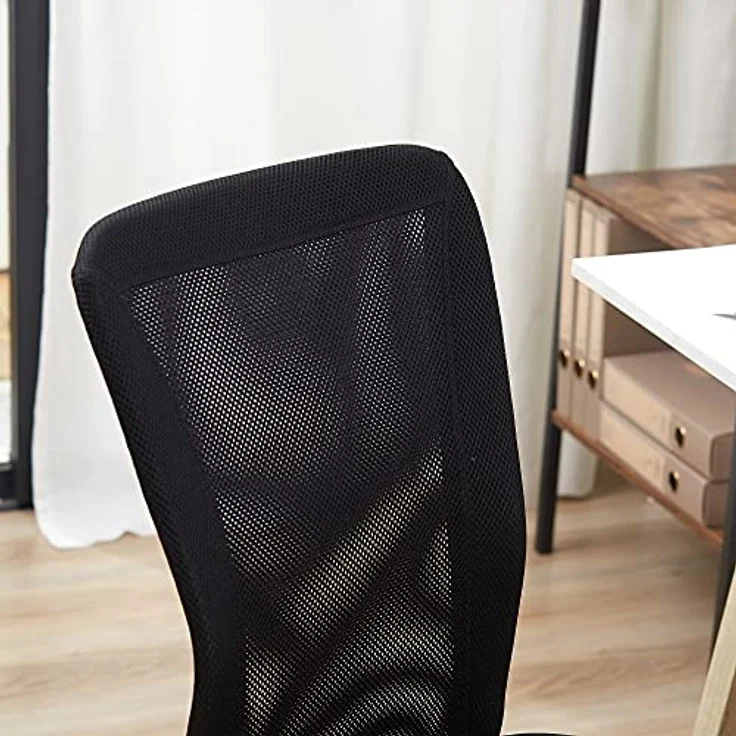 Vinsetto Ergonomischer Bürostuhl, Schwarz, Höhenverstellbar, Atmungsaktives Mesh, Drehstuhl mit 5 Rollen, 90-100 cm Höhe – Bild 6