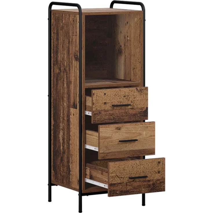 vidaXL Badezimmerschrank Altholz 40 x 36 x 109,5 cm Holzwerkstoff 8014050 – Bild 3