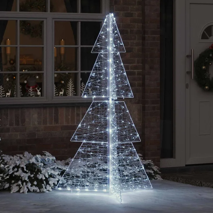 vidaXL Weihnachtsbaum Kaltweiß 180 cm Acryl 240 LEDs 42019211