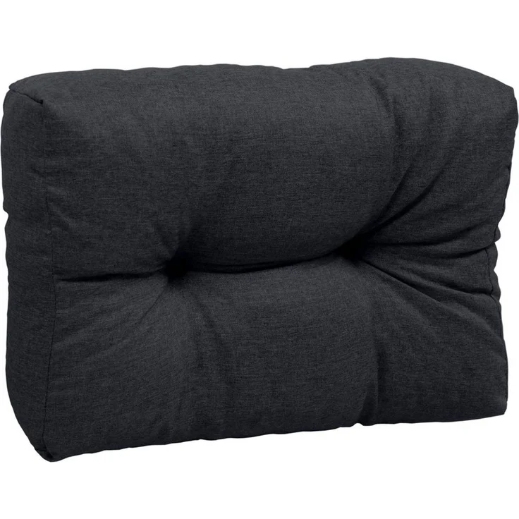 sunnypillow Rückenkissen Palettenkissen gesteppt Seitenkissen 60 x 40 x 15 cm, Schwarz