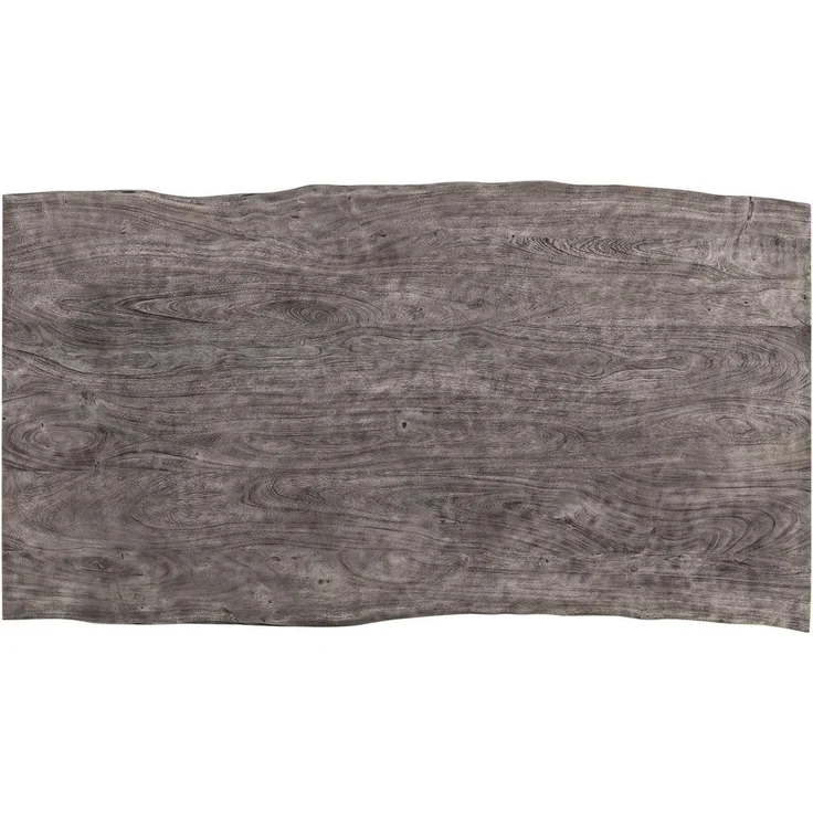 Esstisch Akazie massiv grau 170x90 cm Bullwer massivum Baumkante Industrial Design Holztisch Metallgestell rechteckig Esszimmertisch – Bild 5