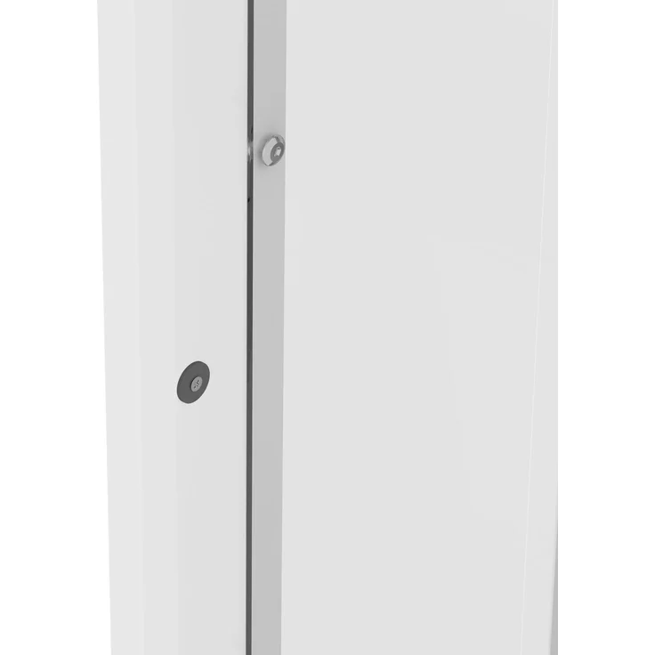 ZUBALIYA Vitrine, mit LED-Beleuchtung, mit App-Steuerung, mit Glasböden, wandmontierbar, H 170 × T 40 × B 29 cm, Weiß, Spanplatte – Bild 16