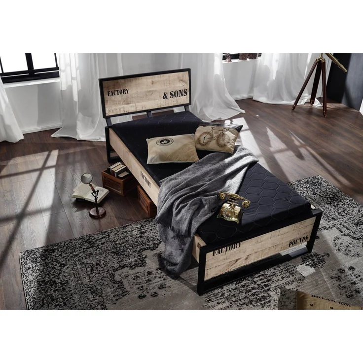 Bett Mango 200x200x91 natur bedruckt FACTORY #142 – Bild 2
