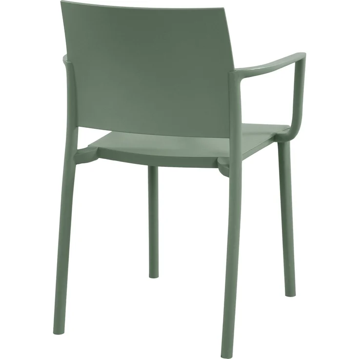 CLP Gartenstuhl wetterfest Valtor UV-beständig mit Armlehnen belastbar bis 150 kg,oliv – Bild 6