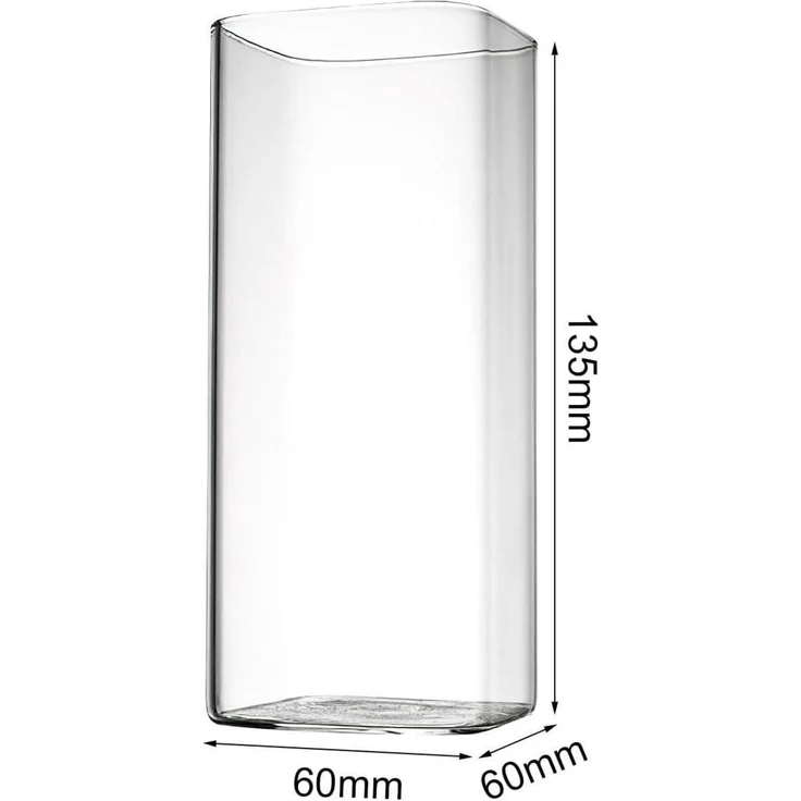 400ml Wassergläser Viereckige Cocktailgläser 4er Set für Saft Bier – Bild 3