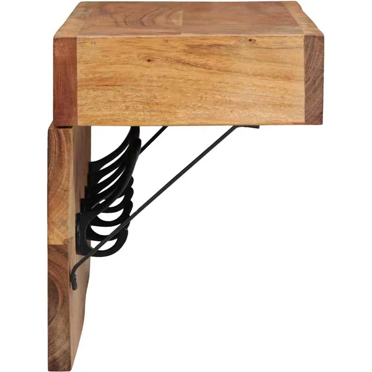 vidaXL Garderobenständer 73 x 19 x 23 cm Braun Massivholz Akazie 4102746 – Bild 5