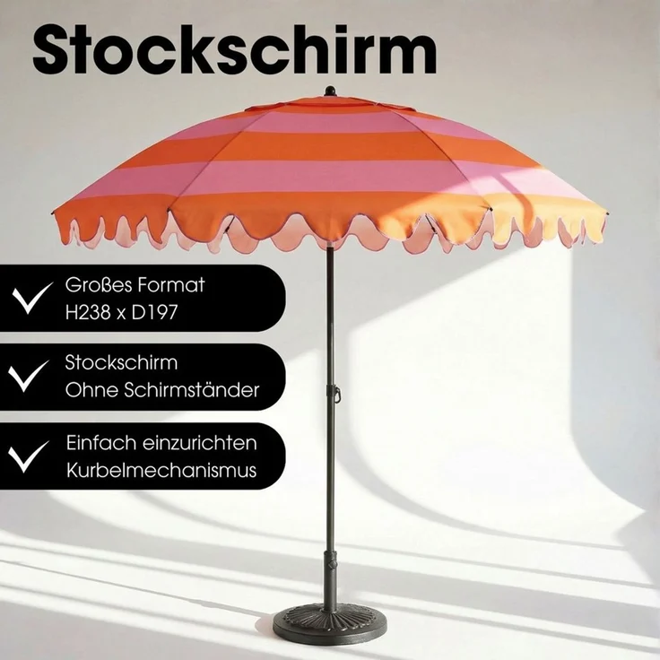 Mica Decorations Sonnenschirm Mica Decorations Neigbarer Sonnenschirm 238 x Ø197 cm – Bild 2