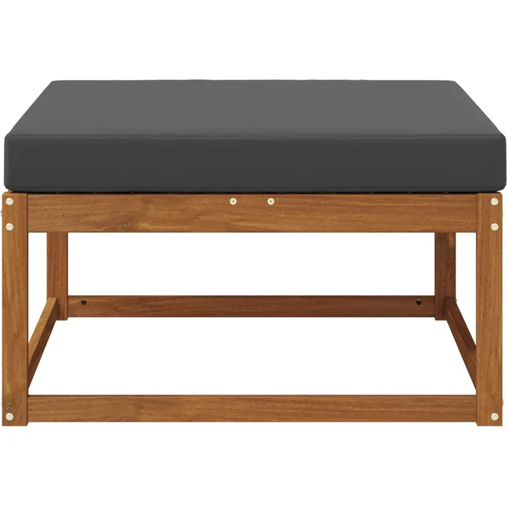 vidaXL Outdoor-Fußhocker Massivholz Akazie Natur und Anthrazit 900529 – Bild 3
