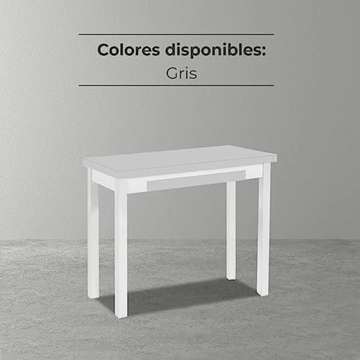 ASTIMESA Küchentisch im Buchstil, grau, 80x40 cm a 80x80 cm – Bild 7