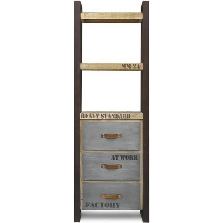 Regal Mango 60x40x180 natur bedruckt FACTORY #105 – Bild 2