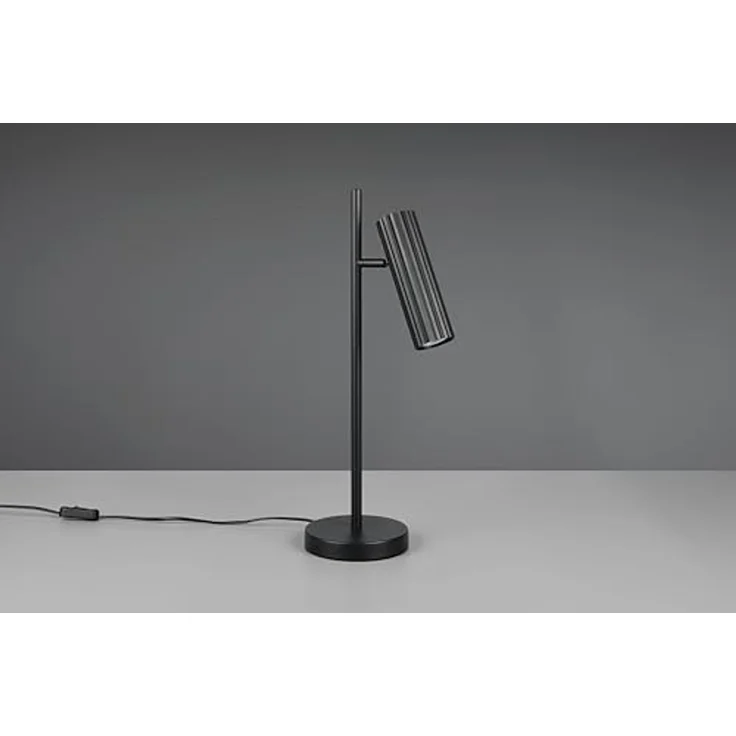 Große Tischlampe SOKA Metall Schwarz mit schwenkbarem Spot, Höhe 50cm – Bild 3