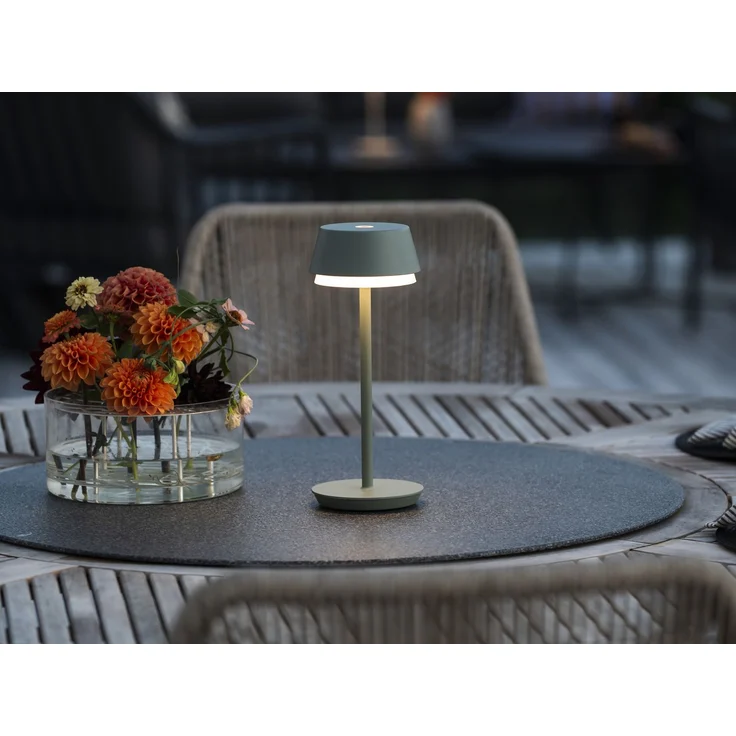 Akku Tischleuchte LYON für Outdoor dimmbar, kabellos in Mintgrün, 30cm – Bild 7