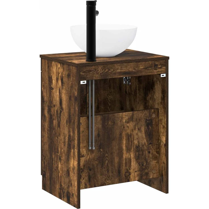 vidaXL Waschbeckenschrank Geräucherte Eiche 54 x 41 x 100 cm 3404218 – Bild 7
