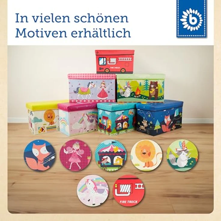 Bieco 'Zoo' Aufbewahrungsbox mit Sitzbank 66L gelb – Bild 6