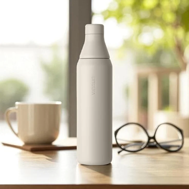 Vinsun Isolierflasche Edelstahl Trinkflasche 750ml doppelwandig isoliert Sprudel geeignet, BPA frei, auslaufsicher, kleine Trinköffnung und große Füllöffnung – Bild 8