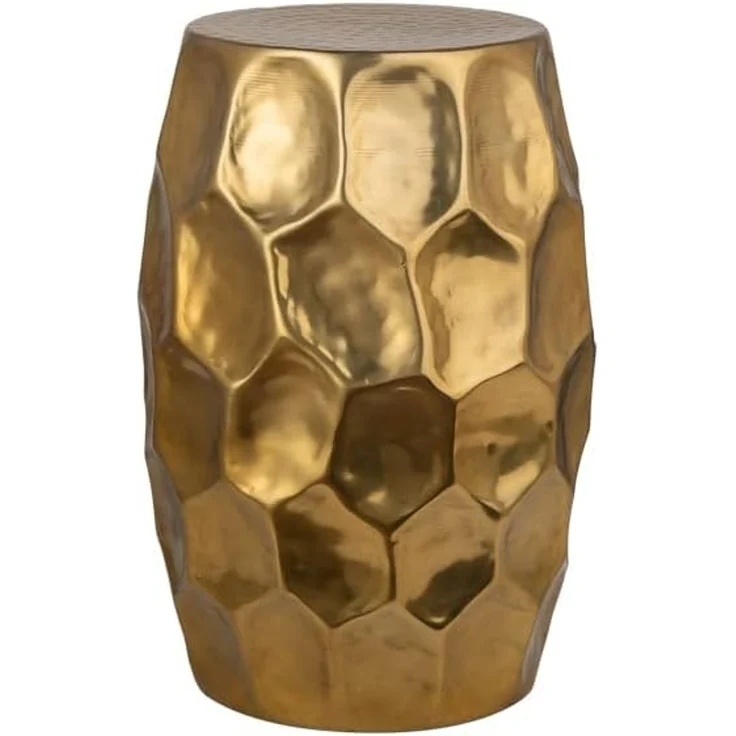 riess-ambiente Beistelltisch ORGANIC ORIENT Ø50cm gold (Einzelartikel, 1-St), Wohnzimmer · Metall · Hammerschlag Design · Handarbeit · rund · Waben – Bild 8