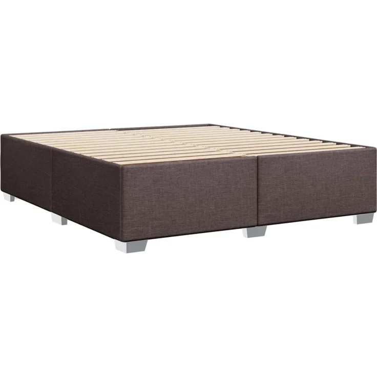 vidaXL Bettgestell ohne Matratze Dunkelbraun 200x200 cm Stoff 3284502 – Bild 5
