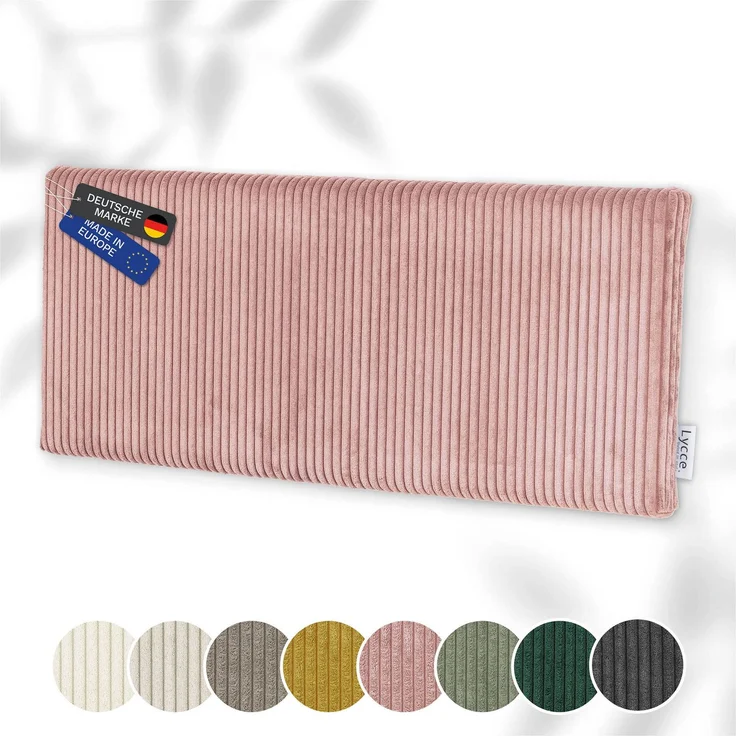 Lycce Wandkissen - Cord, Wandpolster, Rückenkissen Sitzbank, Kopfteil Betten, Polsterung Puderrosa 30x75x4cm – Bild 10