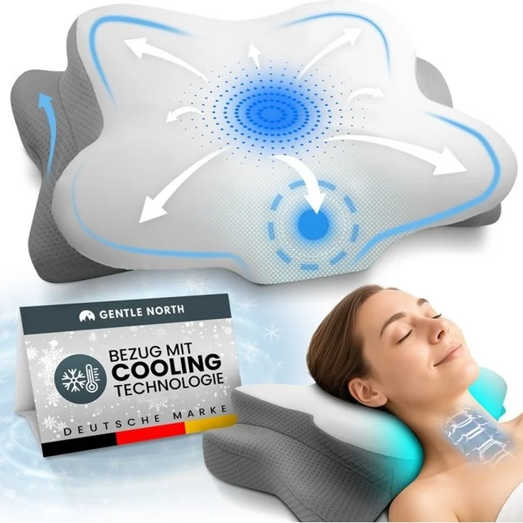 Gentle North Nackenstützkissen Orthopädisches Nackenstützkissen aus hochwertigem Memory Foam – Bild 4