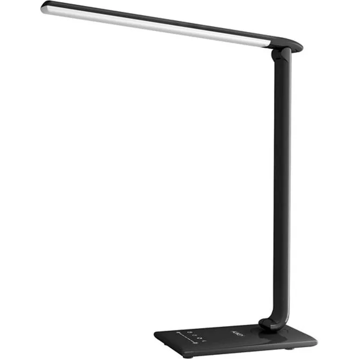Aukey LT-T10 schwarze LED-Stehleuchte mit Touch 12W 3000-6500K 7 Dimmstufen 5 Beleuchtungsmodi