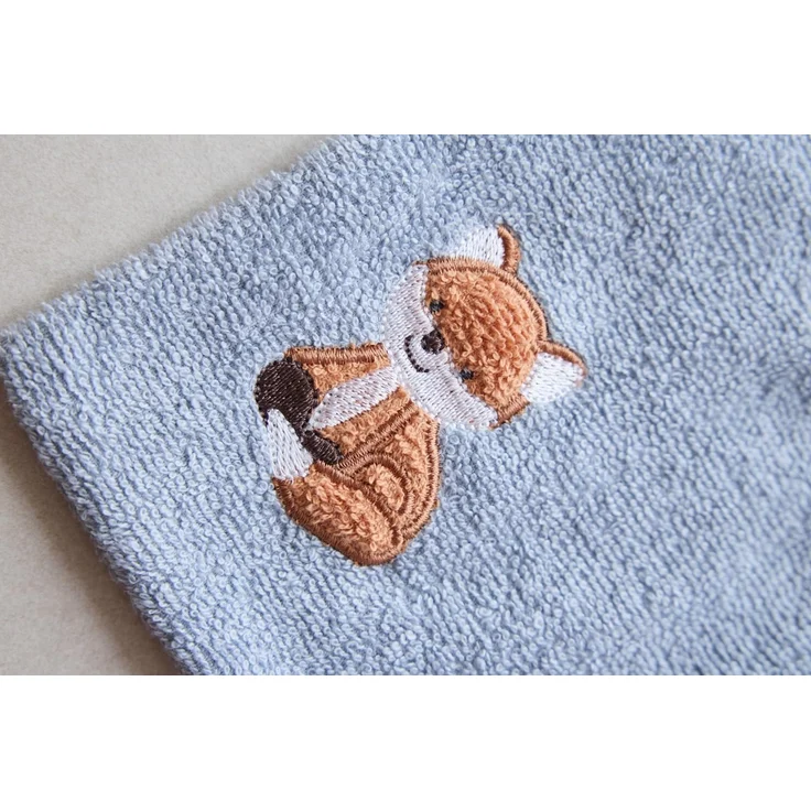 Sterntaler Waschlappen 2er Pack Fuchs Filou – Baby Waschlappen aus saugfähiger Baumwolle, weich & hautfreundlich – Kinder Waschlappen mit schönen Webkanten und süßer Stickerei, graublau – Bild 7