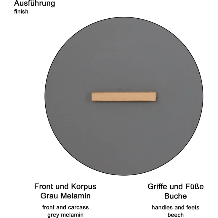 Trendteam 'Mats' 3-tlg. Babyzimmer-Set, grau, aus Bett 70x140, 3-trg. Kleiderschrank und Wickelkommode – Bild 5