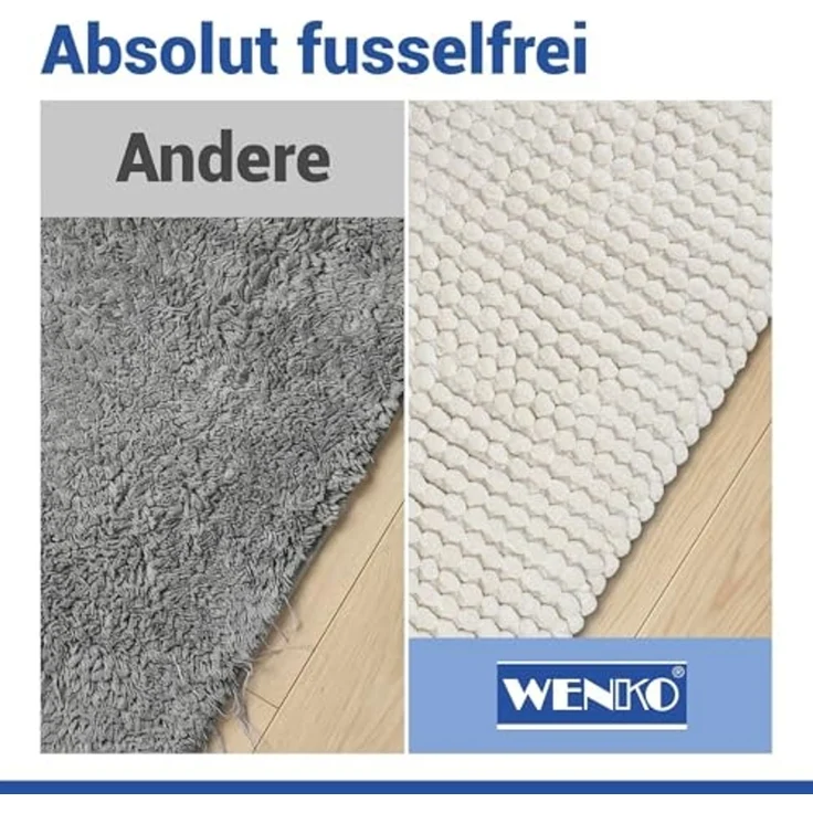 WENKO SOLIVO Badteppich 50 x 80 cm, Weiß – Bild 6