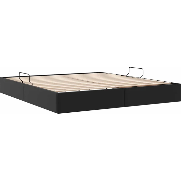vidaXL Ottoman Bettgestell Schwarz 180 x 200 cm Kunstleder 3442782 – Bild 9