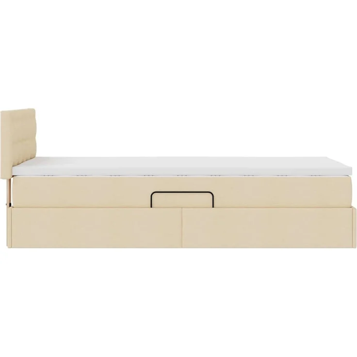 vidaXL LED-Speicherbett mit Matratze Creme 90 x 190 cm Stoff 3371242 – Bild 11