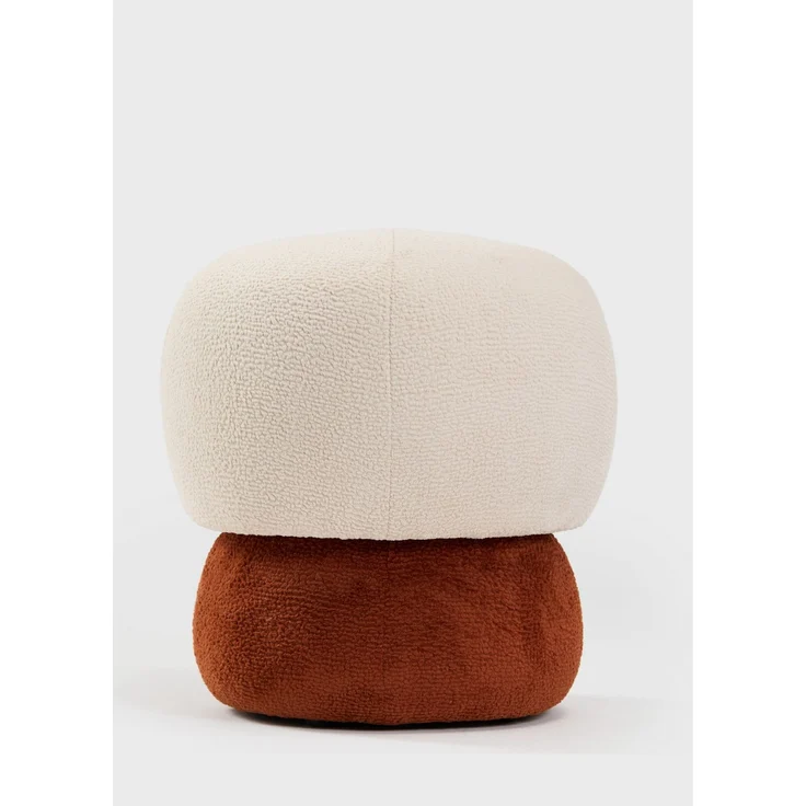 Skye Decor 'Coco - Cream, Orange' Pouf, Creme / Orange, 33 x 43 x 38 cm – Bild 2