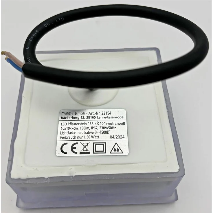 LED Pflasterstein "BRIKX 10" neutralweiß10x10x7cm, 92lm, IP67, 230V – Bild 10