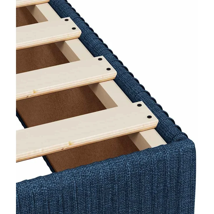 vidaXL Boxspringbett mit Matratze Blau 200x200 cm Stoff 3287583 – Bild 11