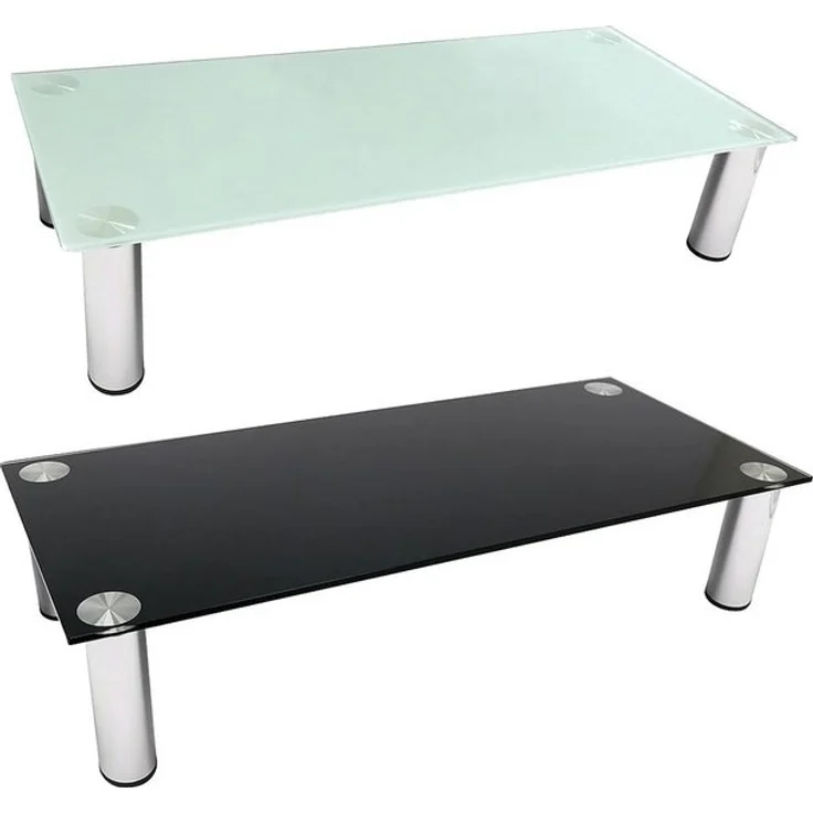 Melko TV-Rack Bildschirmerhöhung Schreibtischaufsatz Glasaufsatz Monitoraufsatz (Stück), Robust und stabil – Bild 4