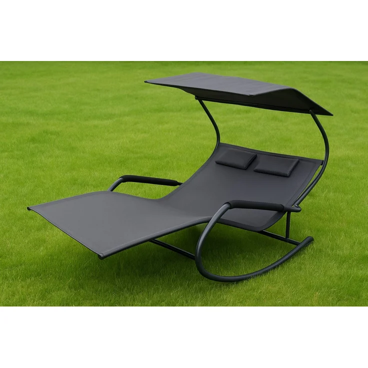 Gardissimo TRENDY Schaukelliege Outdoor Doppelliege Gartenliege ergonomisch – Bild 1
