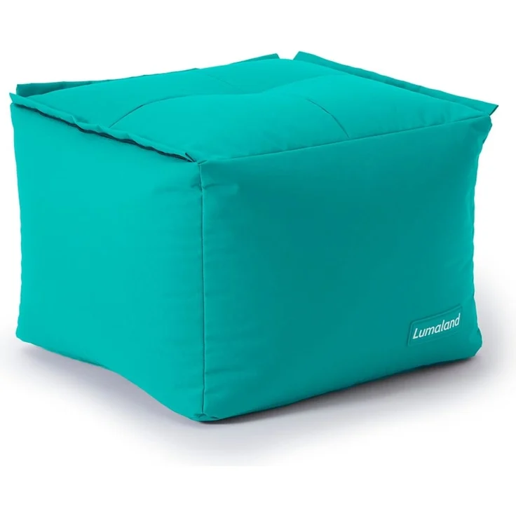 Lumaland Sitzsack-Sofa, Polyester, Pouf, Türkis, 40 x 54 x 54 cm – Bild 1