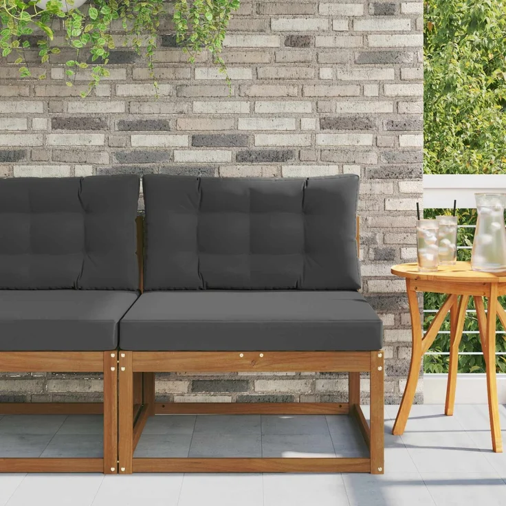 vidaXL Outdoor Mittelsofa Natur 900534 – Bild 1
