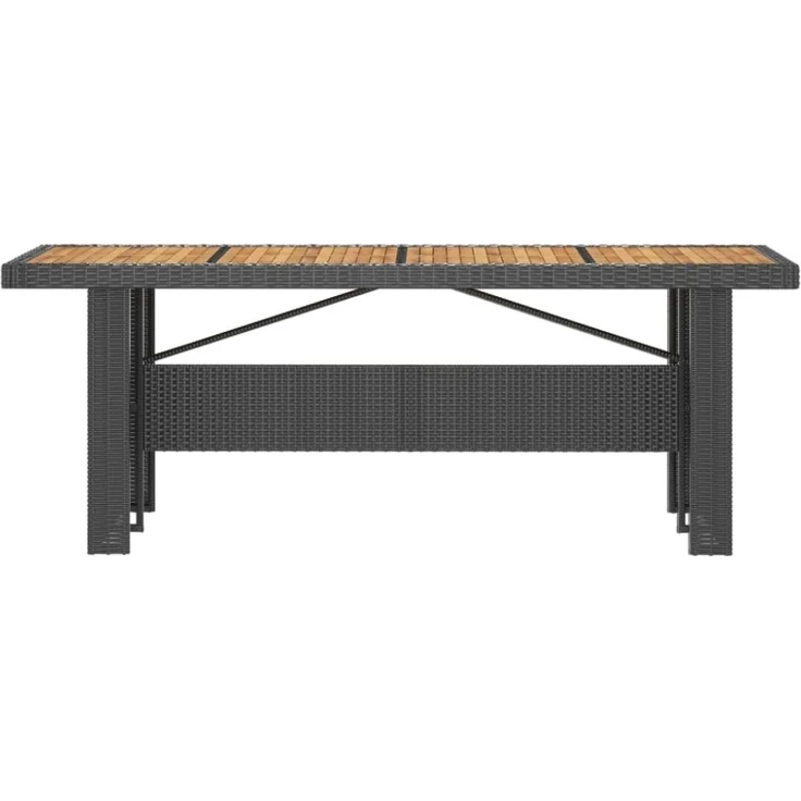 vidaXL 7-tlg. Garten-Essgruppe mit Auflagen Poly Rattan Schwarz 3059346 – Bild 8