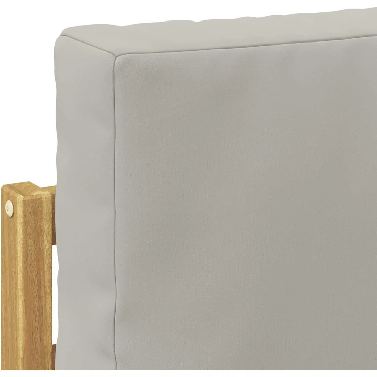 vidaXL Outdoor-Sofagarnitur mit Kissen 6 pcs Weiß und Hellgrau 3387690 – Bild 6