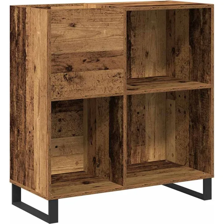 vidaXL Schallplattenschrank mit Regal Artisan-Eiche 85 x 38 x 89 cm 862915