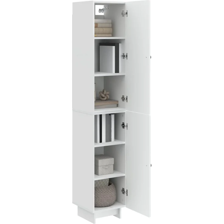 vidaXL Schrankset 2 pcs Hochglanz Weiß 34,5 x 33 x 90 cm Holzwerkstoff 3416371 – Bild 2