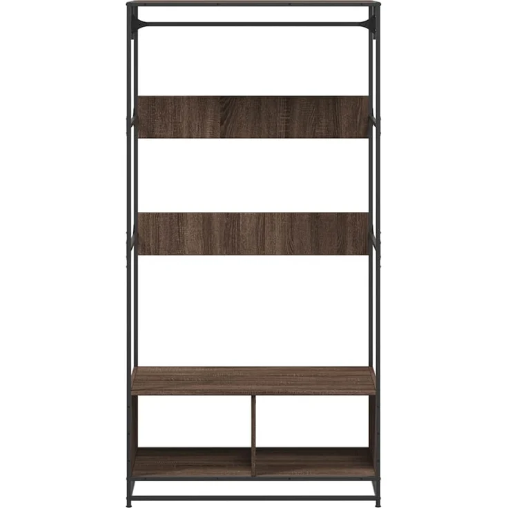 vidaXL Kleiderständer Braun Eichen-Optik 90x50x180 cm Holzwerkstoff 849298 – Bild 3