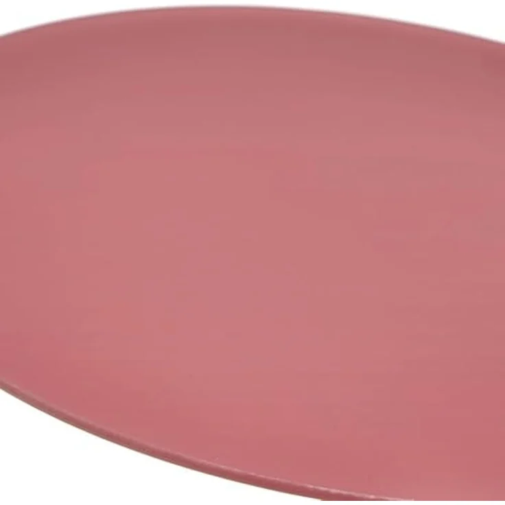 Set mit 2 Beistelltischen aus Holz und Glas in Rosa-Blau und Natur – Bild 4