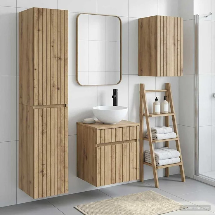 vidaXL Badezimmerschrank-Set 3 stk. Artisan-Eiche 33 x 34,5 x 160 cm 3406092 – Bild 1