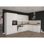 Landhaus Küche Stilo Weiß 350x210cm Küchenzeile Einbauküche Eckküche Winkelküche